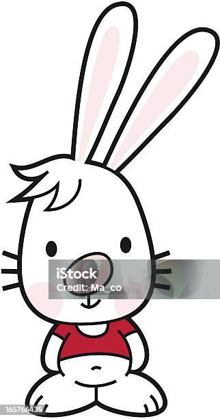 Glücklich Harebunny Cartoon Stock Vektor Art und mehr Bilder von Anthropomorph - Anthropomorph, Charakterkopf, Comic - Kunstwerk