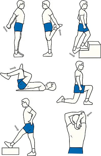 Vector illustration of Warm-Up Exercises