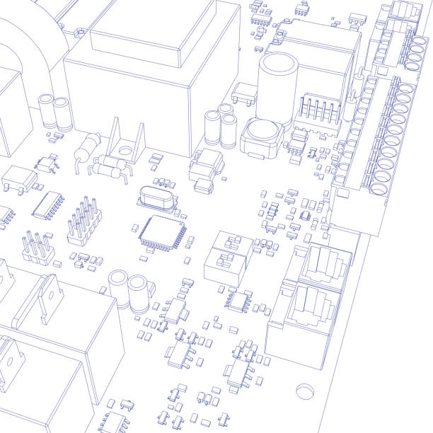 Computer Engineering Drawings Computer Engineering Drawing Blueprint Engineering Computer Stock
