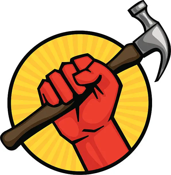 Vector illustration of hammer fist
