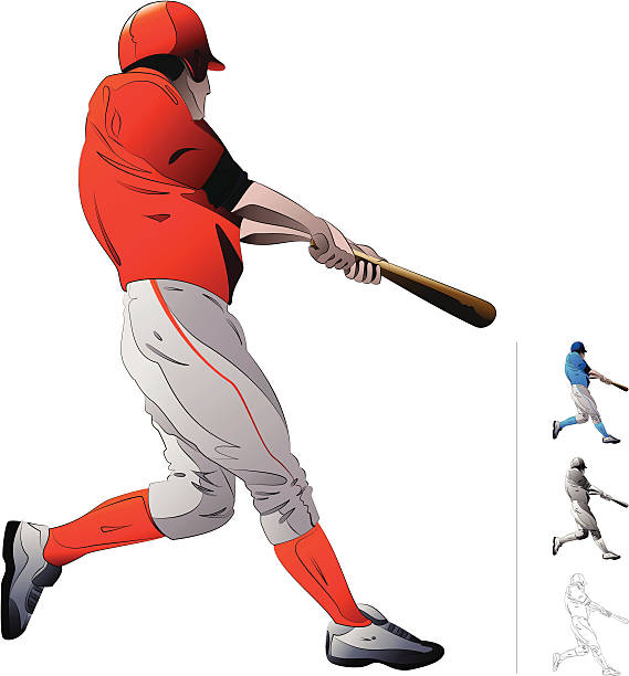 野球選手。 - hitting playing baseball athlete点のイラスト素材／クリップアート素材／マンガ素材／アイコン素材