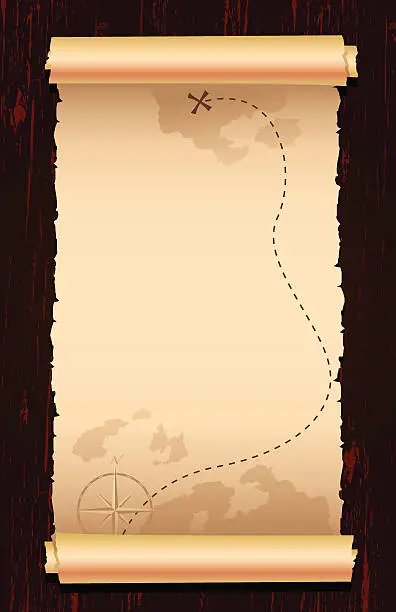 Vector illustration of Treasure Map