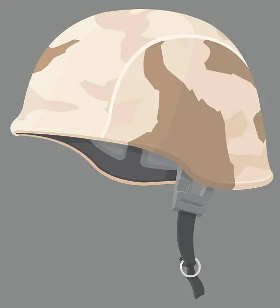Vector illustration of American Soldier's Helmet.
