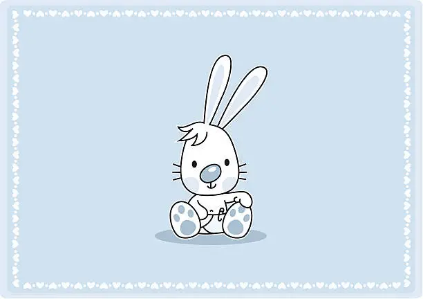 Vector illustration of (greeting card) Baby Boy