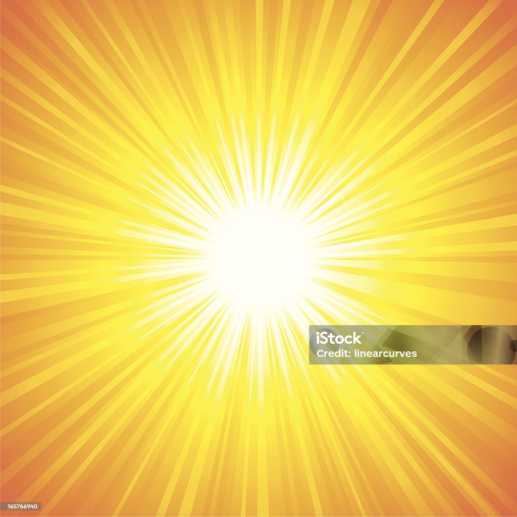 Горячий sunburst фон - Векторная графика Без людей роялти-фри