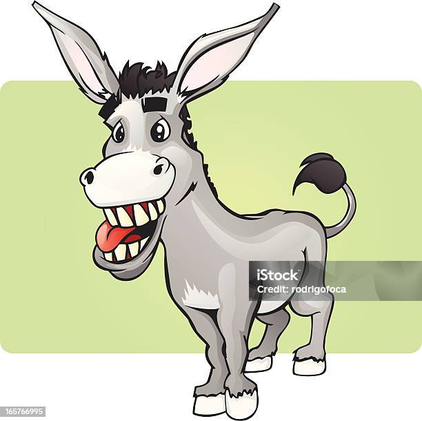 Funny Smiling Donkey Stock Illustration - Download Image Now - Donkey, Cartoon, Animal