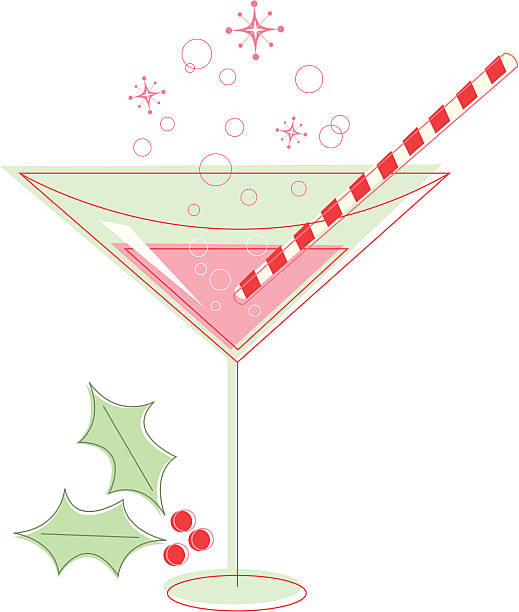 retro atmosferę świąt - candy cane christmas holiday old fashioned stock illustrations