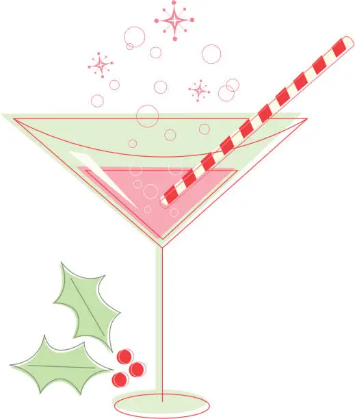 Vector illustration of Retro Holiday Cheer