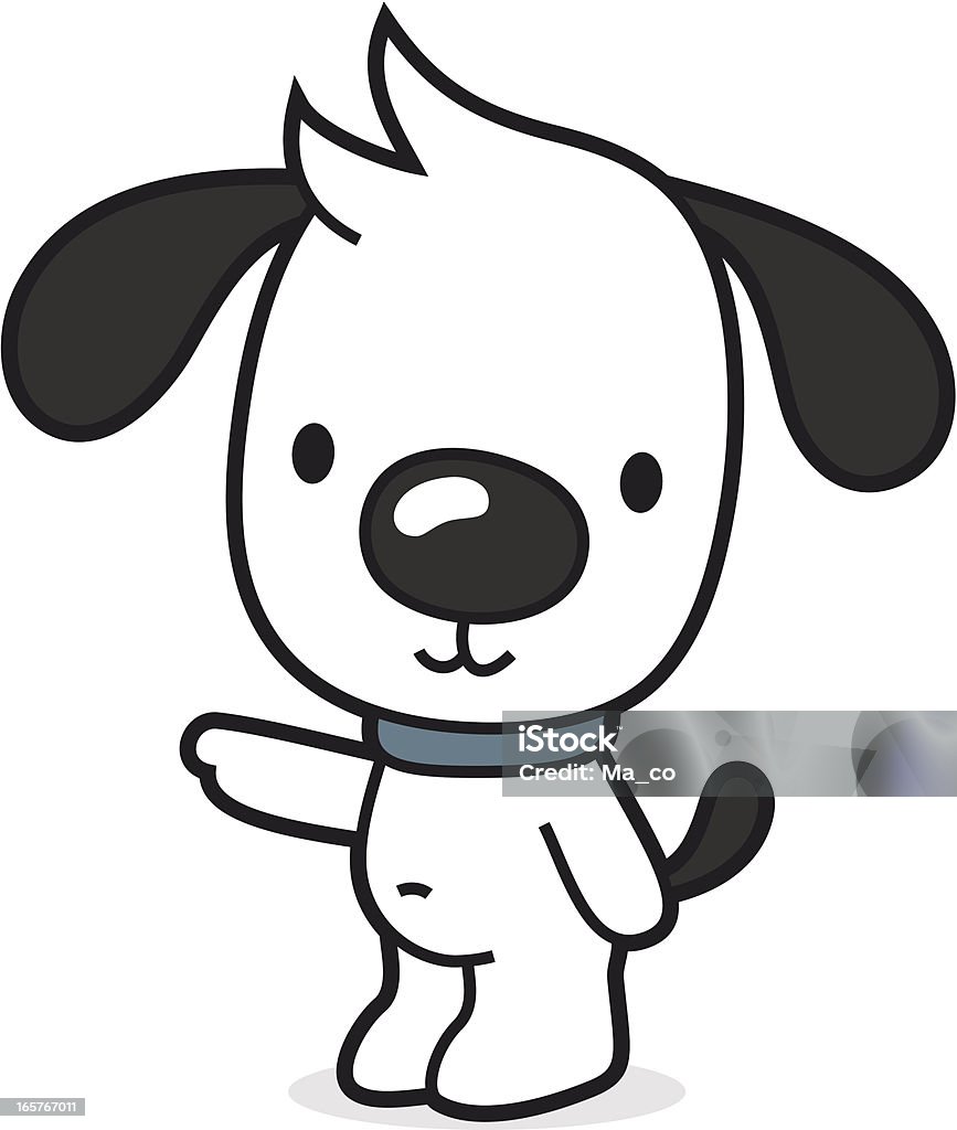 Little Cartoon Dog Points To Something Stock Illustration - Download Image  Now - Dog, Pointing, Puppy - iStock