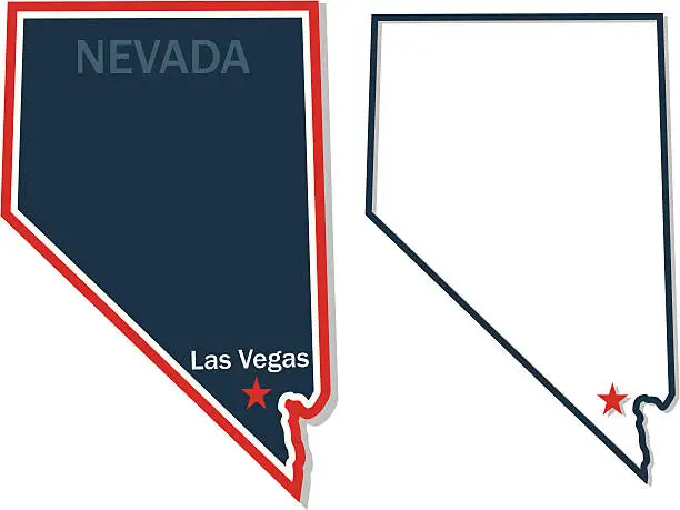 Vector illustration of Nevada Map
