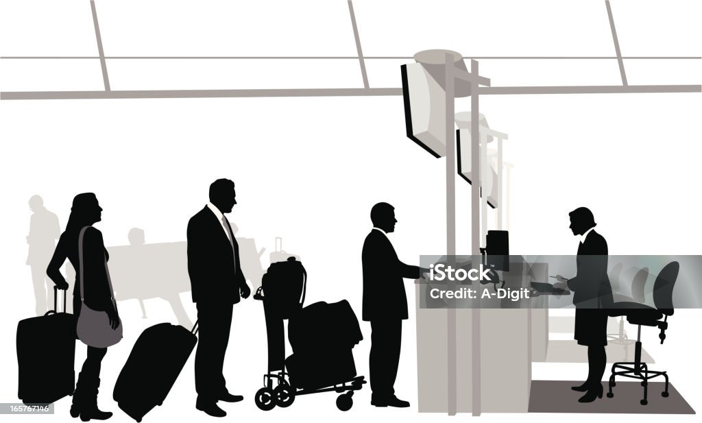 AirportCheckIn - Vetor de Balcão de pagamento royalty-free