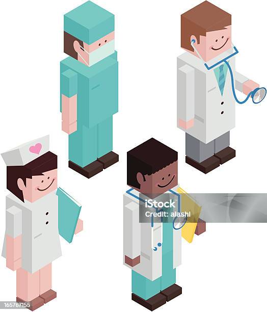 Cubic Medizinisches Personal Stock Vektor Art und mehr Bilder von Menschen - Menschen, Arzt, Dreidimensional