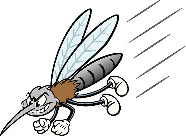 Vector illustration of Cartoon Mosquito