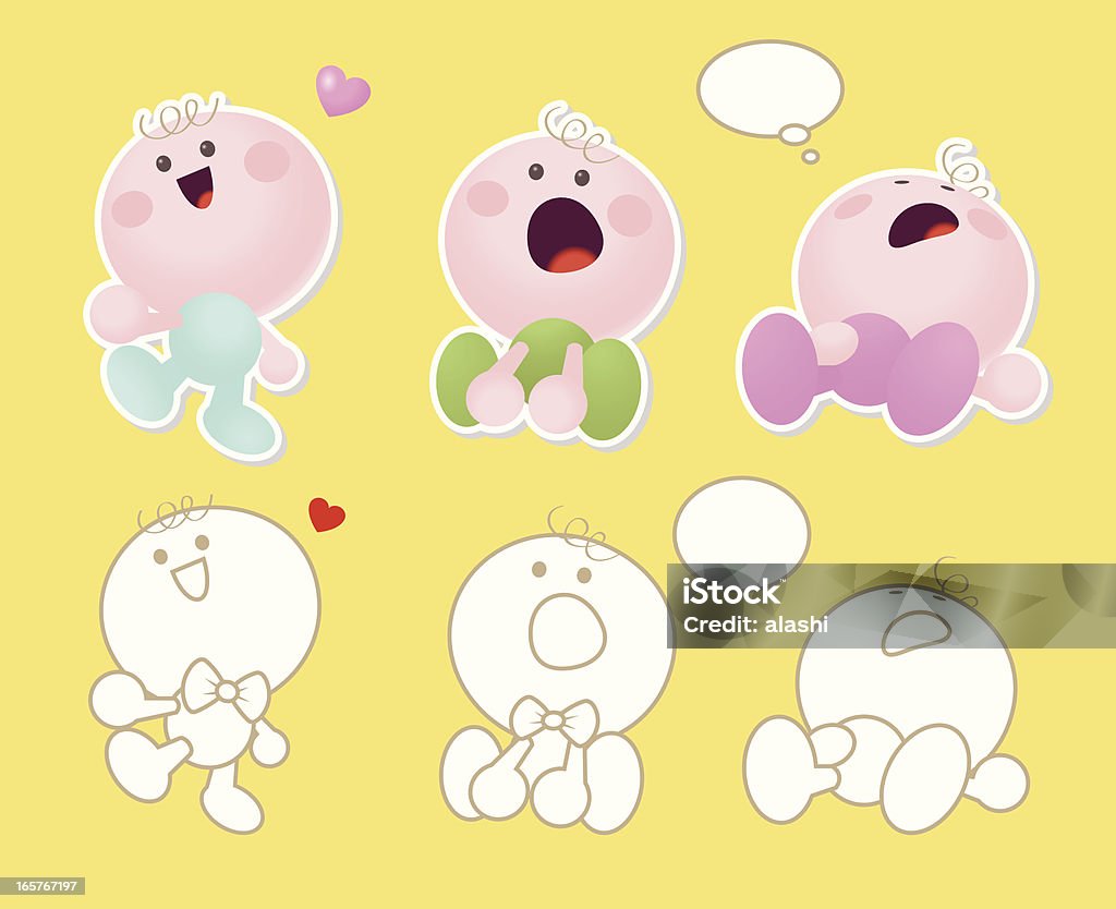 Cute Baby Icon Vector illustration – Cute Baby Icon.  6-11 Months stock vector