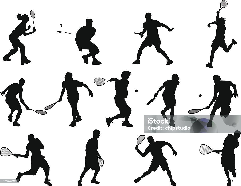 Sport di racchetta - arte vettoriale royalty-free di Squash