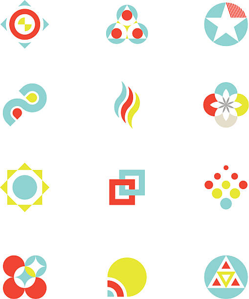 Einfache geometrische design-Elemente, Symbole, Symbole – Vektorgrafik