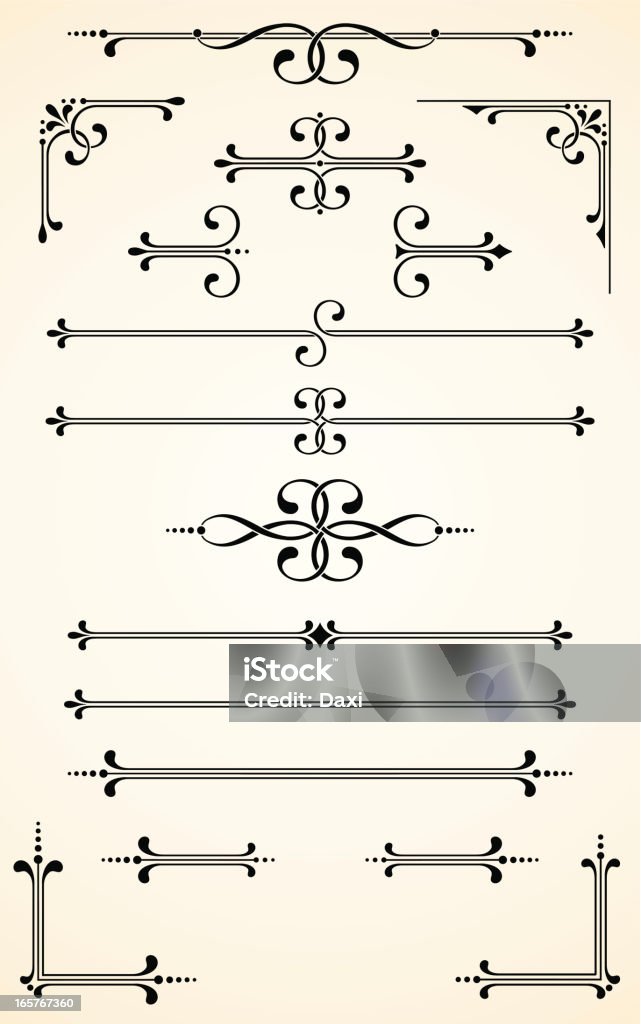 Vectorized Scroll Set An a Vector Illustration of vector set. Border - Frame stock vector