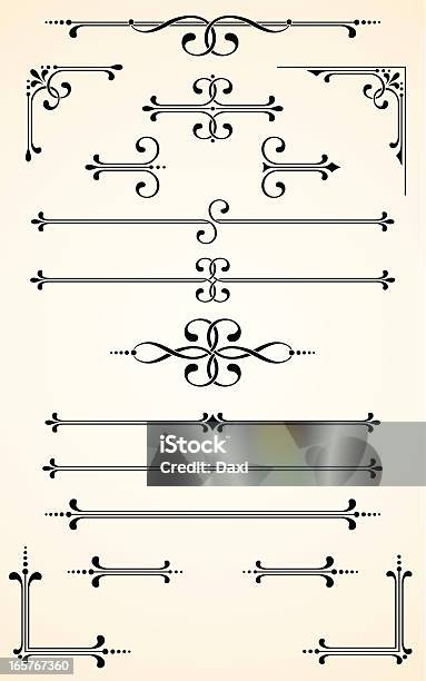 Vectorized Scroll Set Stock Illustration - Download Image Now - Border - Frame, Picture Frame, Ornate