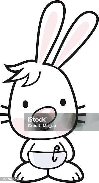 Niedliche Baby Rabbit Stock Vektor Art und mehr Bilder von Anthropomorph - Anthropomorph, Charakterkopf, Comic - Kunstwerk