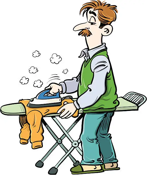Vector illustration of Ironing