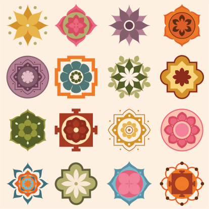 A collection of colourful mandala designs. (Includes .jpg)