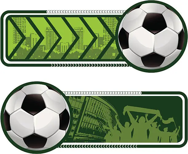 Vector illustration of soccer banners