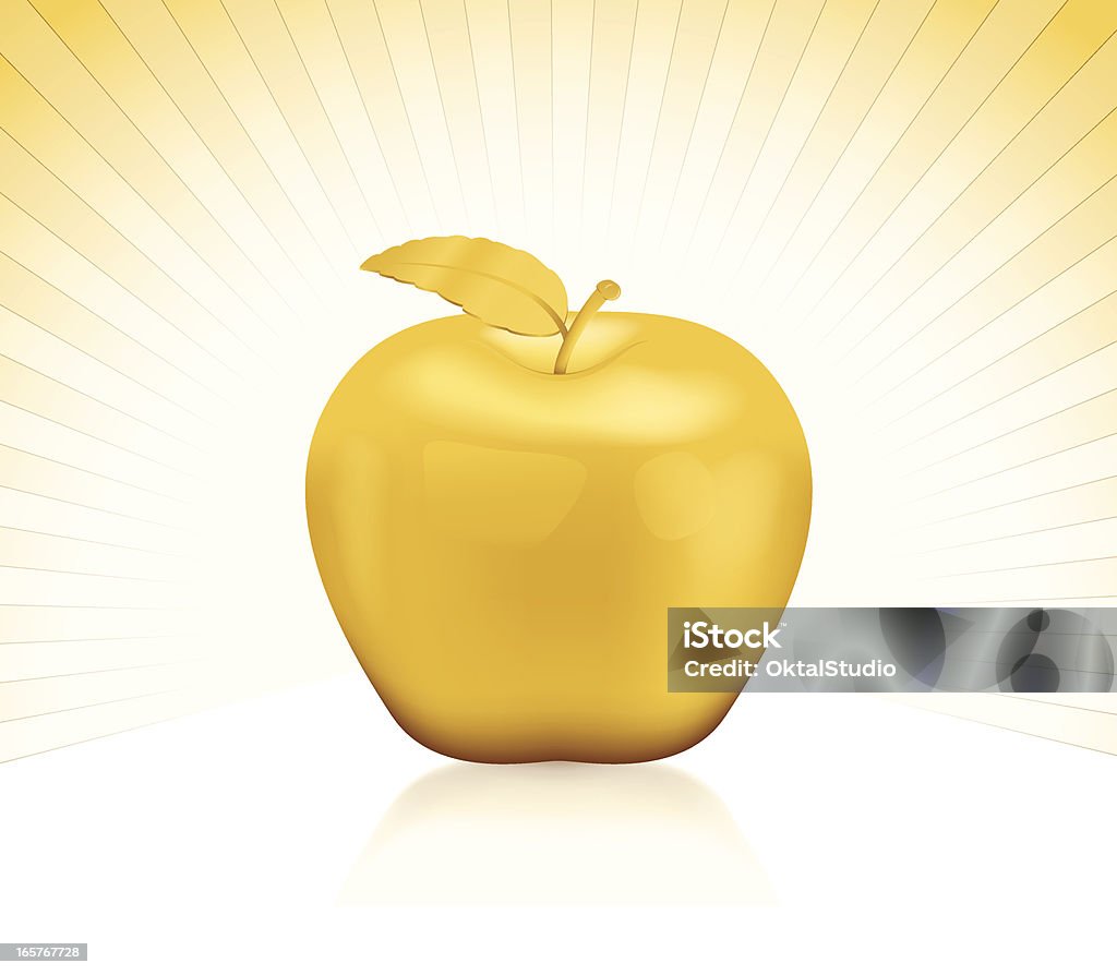 O Golden Apple - Grafika wektorowa royalty-free (Jabłko)