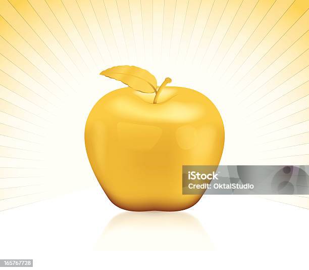 O Golden Apple - Stockowe grafiki wektorowe i więcej obrazów Jabłko - Jabłko, Złoto - metal, Złoty - Kolory