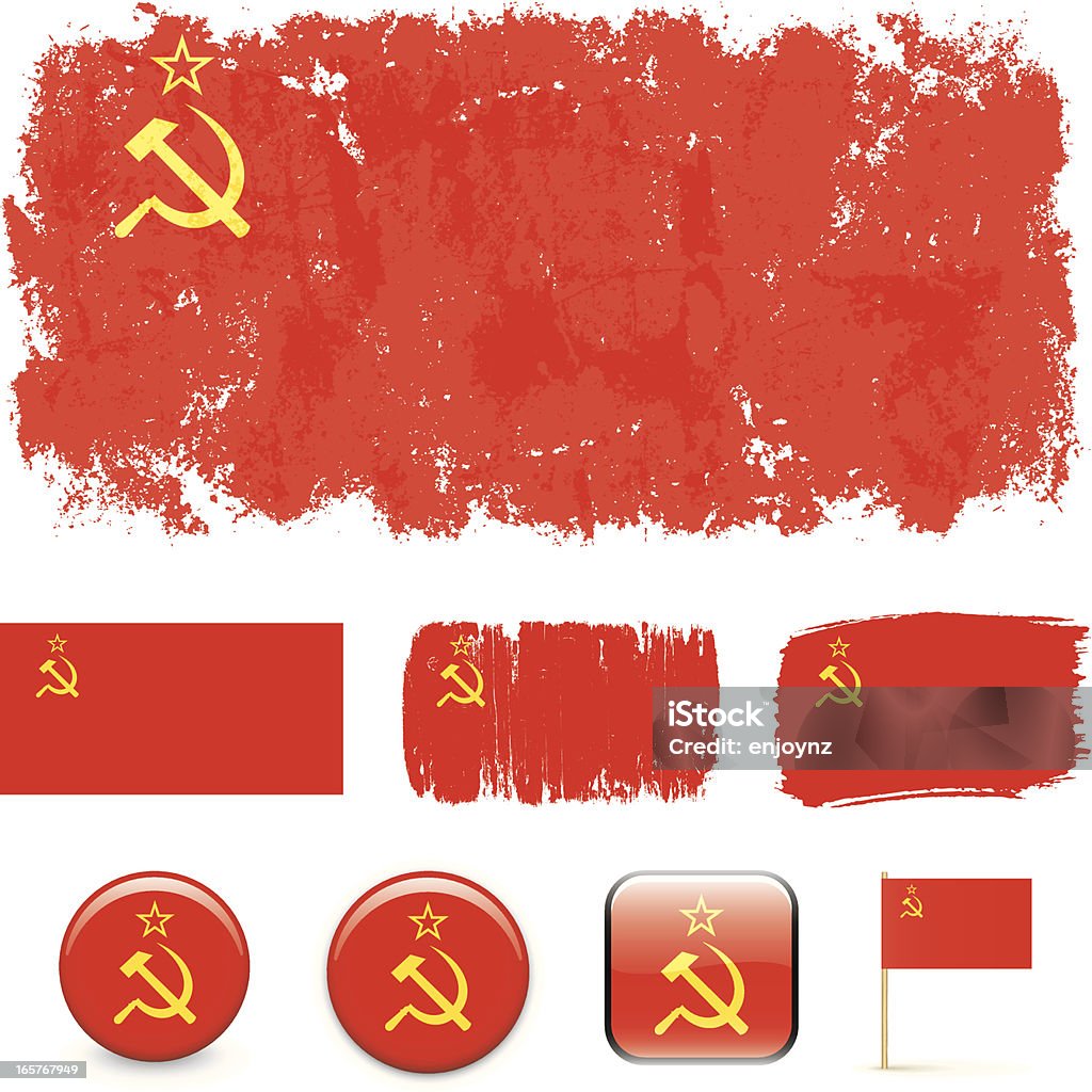 Związek Radziecki flags - Grafika wektorowa royalty-free (Były Związek Radziecki)
