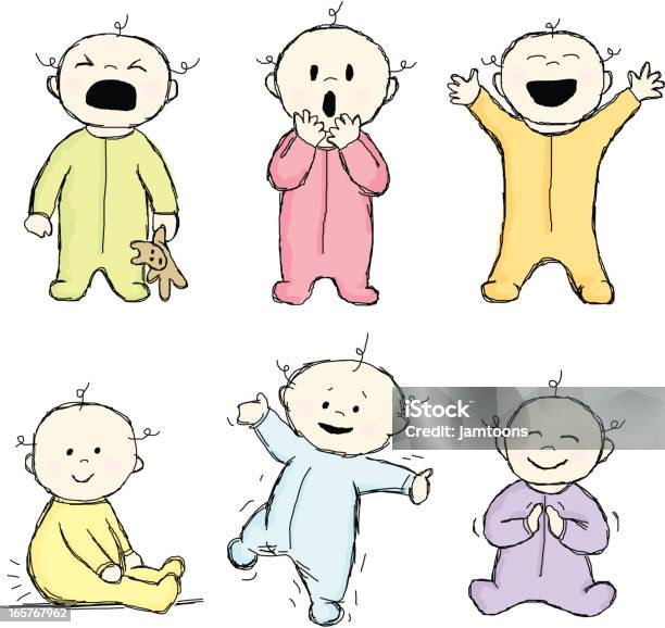 Doodle Babies Stock Illustration - Download Image Now - Baby - Human Age, Cartoon, Illustration