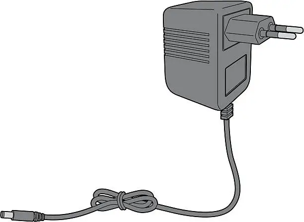 Vector illustration of AC adaptor (power supply)