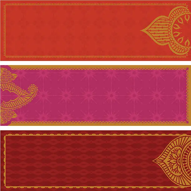 Vector illustration of Sari Banners