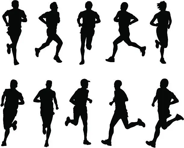 Vector illustration of Runners