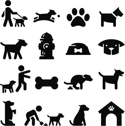 Dogs and puppy clip art. Professional icons for your print project or Web site. See more in this series.