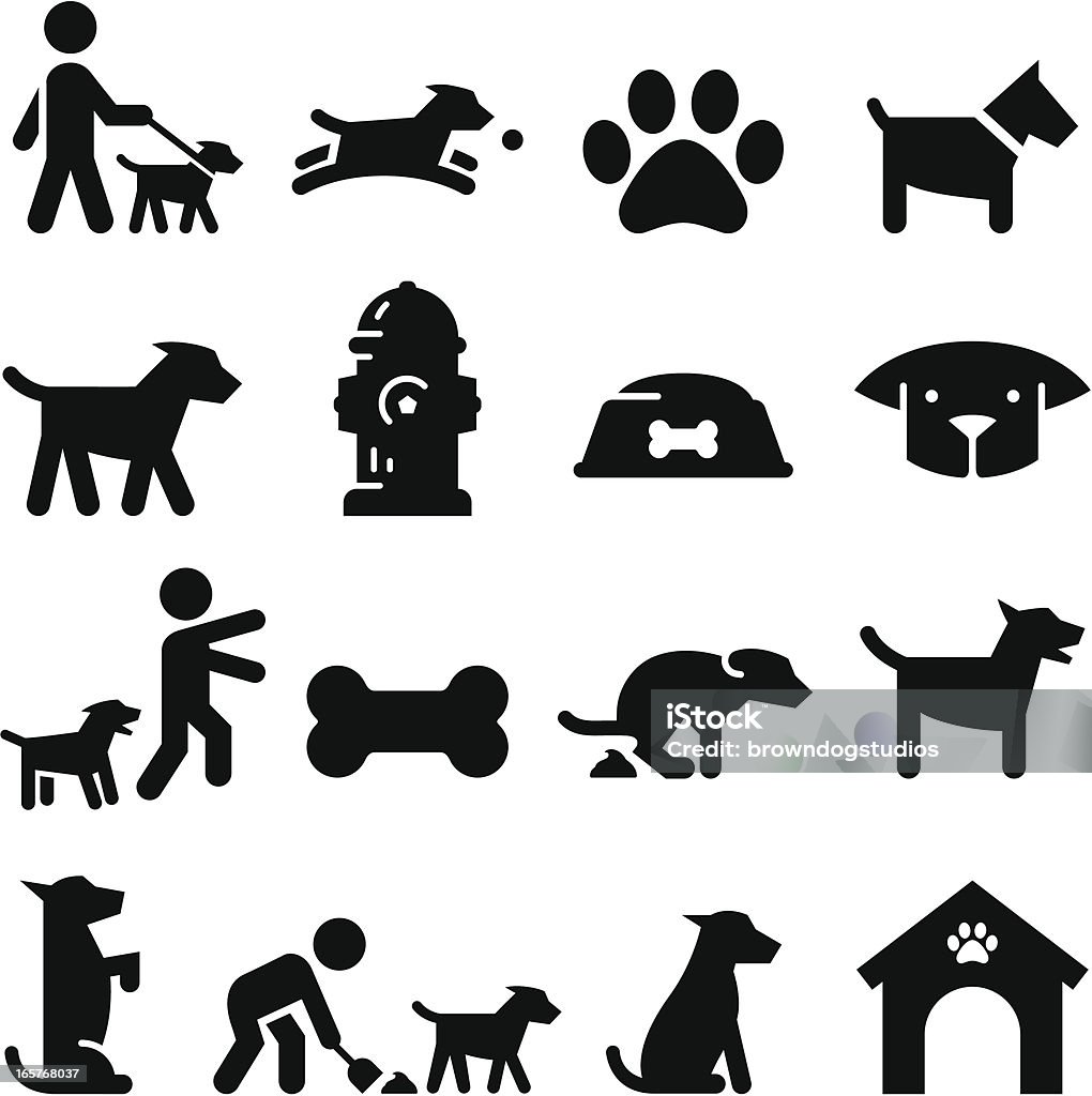 Dog Icons - Black Series Dogs and puppy clip art. Professional icons for your print project or Web site. See more in this series. Dog stock vector