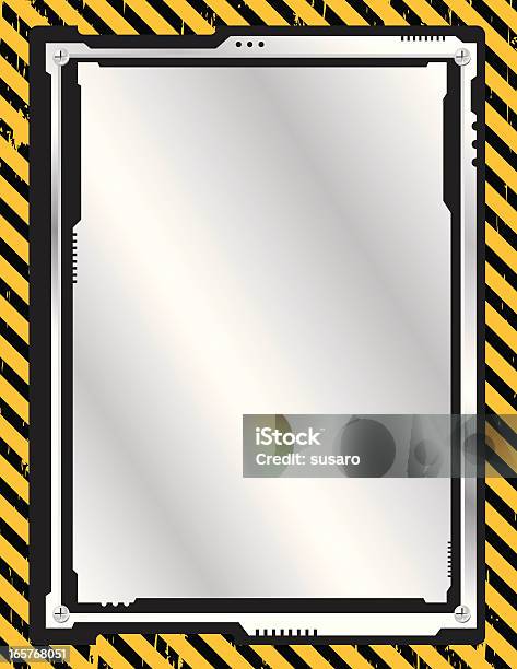 Grunge Industrial Border Stock Illustration - Download Image Now - Border - Frame, Danger, Warning Sign