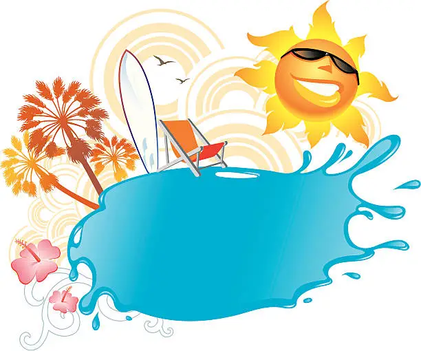 Vector illustration of Summer Splash Banner