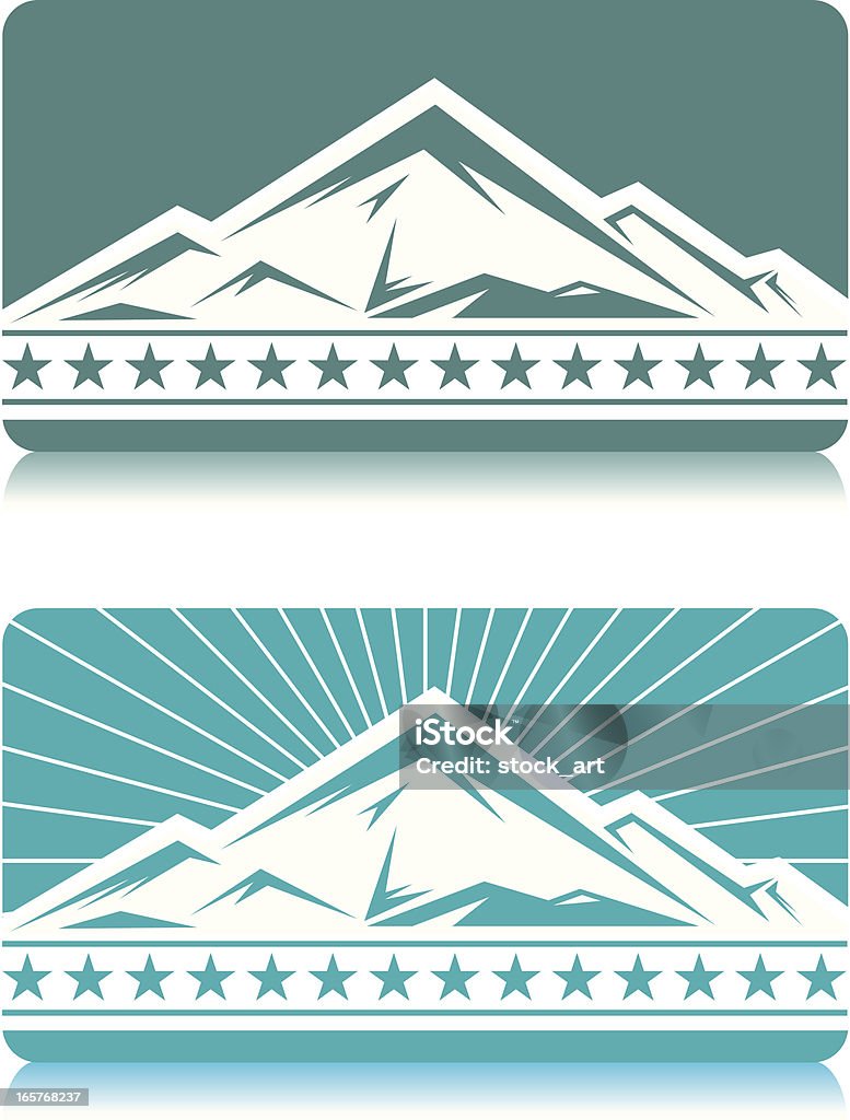 vector mountains vector emblems with mountains isolated on white background Beauty In Nature stock vector