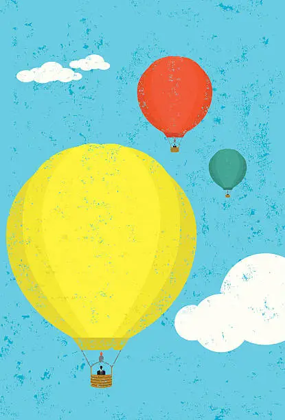 Vector illustration of hot air balloons