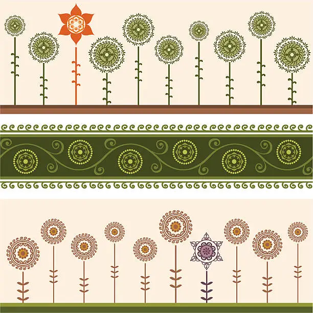 Vector illustration of Fresh Air Flower Banners