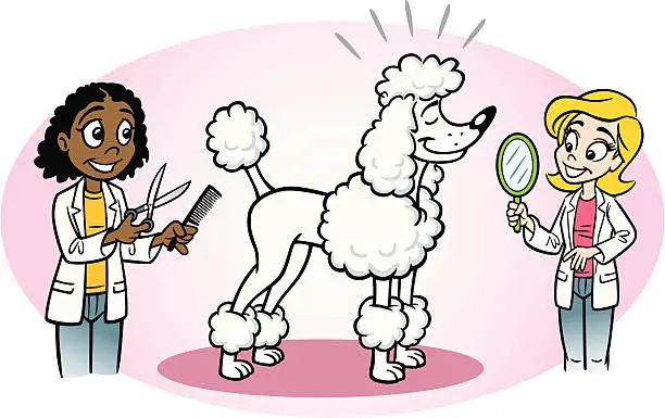 Vector illustration of Dog Grooming