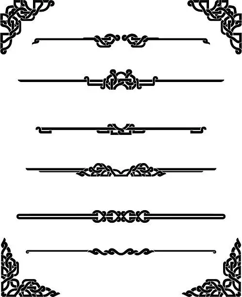 Vector illustration of Celtic Page Rules