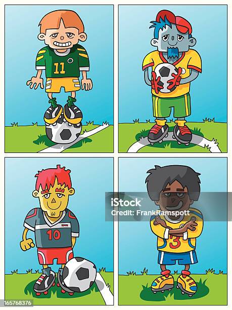 Funny Soccer Creatures Collection Stock Illustration - Download Image Now -  Adult, Adults Only, African Ethnicity - iStock