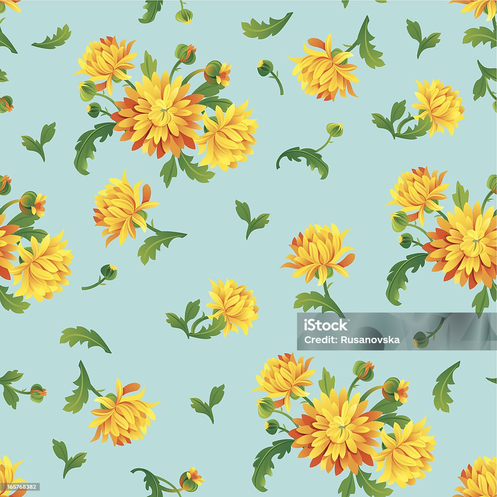 Jaune chrysanthèmes (MOTIF - clipart vectoriel de Chrysanthème libre de droits