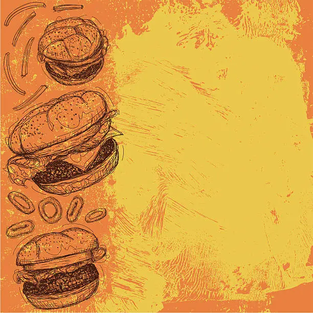 Vector illustration of Hamburger background