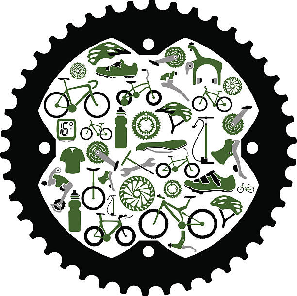 motorräder und fahrräder teile in einer ausrüstung - computer icon symbol water bottle icon set stock-grafiken, -clipart, -cartoons und -symbole