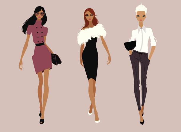 Models vector art illustration