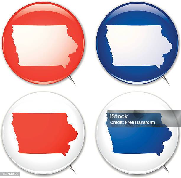キャンペーンのボタンアイオワ - アイオワ州のベクターアート素材や画像を多数ご用意 - アイオワ州, アイコン, イラストレーション