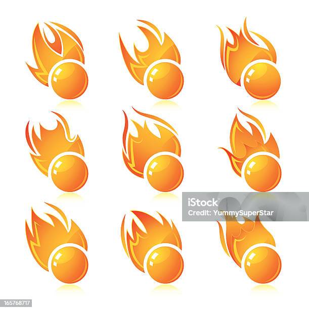 Boutons En Bois Vecteurs libres de droits et plus d'images vectorielles de Boule de feu - Boule de feu, Abstrait, Affaires