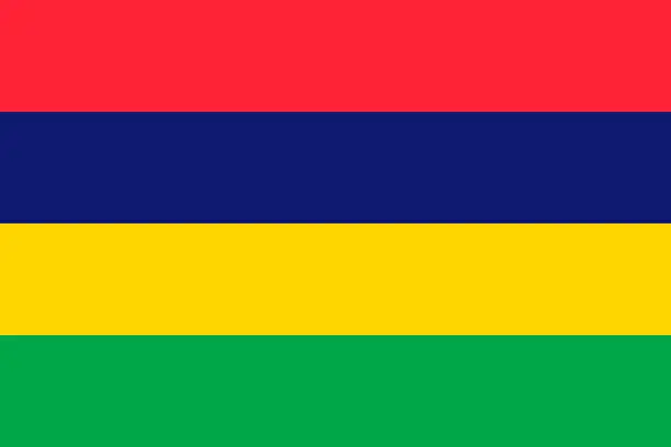 Vector illustration of Flag of Mauritius